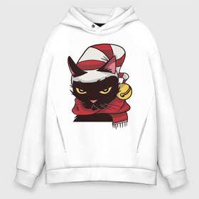 Мужское худи Oversize хлопок с принтом Christmas Cat , френч-терри — 70% хлопок, 30% полиэстер. Мягкий теплый начес внутри —100% хлопок | боковые карманы, эластичные манжеты и нижняя кромка, капюшон на магнитной кнопке | animal | art | cat | christmas | christmas cat | kitty | new year | арт | животное | кот | котик | кошка | новогодний кот | новый год | рождество