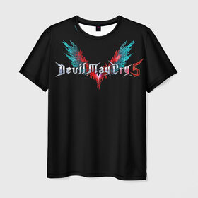 Мужская футболка 3D с принтом Devil May Cry  , 100% полиэфир | прямой крой, круглый вырез горловины, длина до линии бедер | Тематика изображения на принте: 3d. | demon | devil | devil may cry 5 | games | демон | дьявол | игры