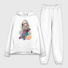 Женский костюм хлопок Oversize с принтом Emilia ,  |  | anime | anime and manga | anime girl | emilia | kawaii | manga | re zero | re:zero. жизнь с нуля в альтернативном мире | waifu | аниме | аниме и манга | вайфу | девушка | кавай | манга | эмилия