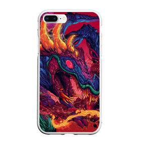 Чехол для iPhone 7Plus/8 Plus матовый с принтом HYPER BEAST , Силикон | Область печати: задняя сторона чехла, без боковых панелей | awp | counter strike | cs go | game | hyper beast | skin | swat | terrorist | warning | авп | автомат | винтовка | дракон | игры | компьютерная игра | контер страйк | контр страйк | кс го | монстр | оружие | скин | спецназ | хайпер бист