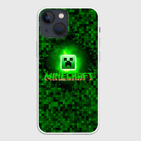 Чехол для iPhone 13 mini с принтом Minecraft ,  |  | minecraft | алекс | белый | блоки | ведьма | взрывчатка | визера | волк | гаст | добывать | дракон | зеленый куб | зомби | игра | крафт | крипер | кубики | лошадка | майн | майнкрафт | манкрафт | овечка | оцелот