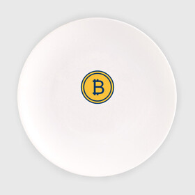 Тарелка с принтом BITCOIN , фарфор | диаметр - 210 мм
диаметр для нанесения принта - 120 мм | Тематика изображения на принте: bitcoin | btc | биткоин | валюта | деньги | криптовалюта