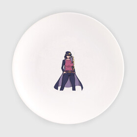 Тарелка с принтом Девушка ДжоДжо , фарфор | диаметр - 210 мм
диаметр для нанесения принта - 120 мм | аниме | арт | девушка | джо джо | джоджо | плащ | рисунок | цепь