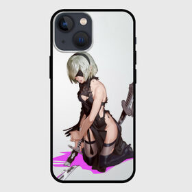 Чехол для iPhone 13 mini с принтом NIER AUTOMATA   2B ,  |  | 2b | 2b nier automata | a2 | anime | girl | nier | nier automata | nier: automata | sword | yorha | аниме | девочка | девушка | игра | игры | меч | ниер | ниер автомата | ниир автомата | ньер автомата | туби