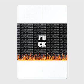 Магнитный плакат 2Х3 с принтом F*CK F*CK F*CK , Полимерный материал с магнитным слоем | 6 деталей размером 9*9 см | black and white | censorship | fire | lettering | obscene words | uncensored | надписи | неценузурный | огонь | темный | черный и белый