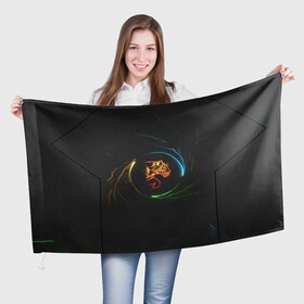 Флаг 3D с принтом ыфс , 100% полиэстер | плотность ткани — 95 г/м2, размер — 67 х 109 см. Принт наносится с одной стороны | фыс