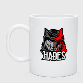 Кружка с принтом HADES ESPORT , керамика | объем — 330 мл, диаметр — 80 мм. Принт наносится на бока кружки, можно сделать два разных изображения | Тематика изображения на принте: team | аид | амброзия | аспекты | билд | боги | волк | дары | киберспорт | кровь | оружие | персонаж | танатос | титан