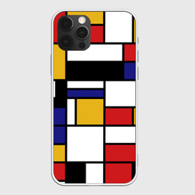 Чехол для iPhone 12 Pro Max с принтом Color blocking , Силикон |  | Тематика изображения на принте: geometry | retro | retro style | stripes | urban | vintage | абстракция | винтаж | геометрические | геометрия | городской | девяностые | искусство | клетка | колор блок | линии | мондриан | полосатый | полоска | полосы