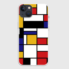 Чехол для iPhone 13 с принтом Color blocking ,  |  | Тематика изображения на принте: geometry | retro | retro style | stripes | urban | vintage | абстракция | винтаж | геометрические | геометрия | городской | девяностые | искусство | клетка | колор блок | линии | мондриан | полосатый | полоска | полосы