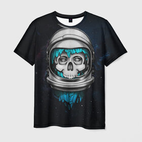 Мужская футболка 3D с принтом SKULL COSMO , 100% полиэфир | прямой крой, круглый вырез горловины, длина до линии бедер | cosmonavt | galaxy | nasa | nebula | space | star | абстракция | астронавт | вселенная | галактика | звезда | звезды | космический | космонавт | наса | планеты | скафандр