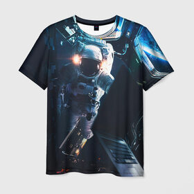Мужская футболка 3D с принтом Космонавт , 100% полиэфир | прямой крой, круглый вырез горловины, длина до линии бедер | cosmonavt | galaxy | nasa | nebula | space | star | абстракция | астронавт | вселенная | галактика | звезда | звезды | космический | космонавт | наса | планеты | скафандр