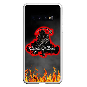 Чехол для Samsung Galaxy S10 с принтом Children of Bodom , Силикон | Область печати: задняя сторона чехла, без боковых панелей | children of bodom | fire | scythe death | smoke | группа children of bodom | дым | музыка children of bodom | надпись children of bodom | огненный принт | огонь | принт children of bodom