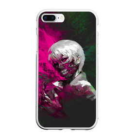 Чехол для iPhone 7Plus/8 Plus матовый с принтом TOKYO GHOUL , Силикон | Область печати: задняя сторона чехла, без боковых панелей | anime | blood | ghoul | juzo | kaneki | suzuya | tokyo | tokyoghoul | абстракция | аниме | брызги | гули | гуль | иероглифы | канеки | канеки кен | кровь | нишики нишио | ризе камиширо | сейдо | тока киришима | токийский гуль