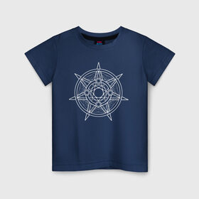 Детская футболка хлопок с принтом Магический круг The magic cir , 100% хлопок | круглый вырез горловины, полуприлегающий силуэт, длина до линии бедер | волшебство | знак | магическийкруг | магия