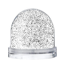 Снежный шар с принтом Окрас долматина , Пластик | Изображение внутри шара печатается на глянцевой фотобумаге с двух сторон | брызги | капли | минимализм | точки