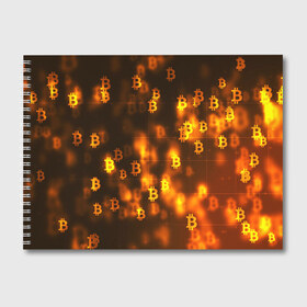 Альбом для рисования с принтом BITCOIN KRYPTONATE , 100% бумага
 | матовая бумага, плотность 200 мг. | Тематика изображения на принте: bitcoin | btc | биткоин | валюта | деньги | криптовалюта