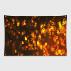 Флаг-баннер с принтом BITCOIN KRYPTONATE , 100% полиэстер | размер 67 х 109 см, плотность ткани — 95 г/м2; по краям флага есть четыре люверса для крепления | bitcoin | btc | биткоин | валюта | деньги | криптовалюта