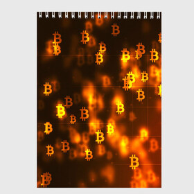 Скетчбук с принтом BITCOIN KRYPTONATE , 100% бумага
 | 48 листов, плотность листов — 100 г/м2, плотность картонной обложки — 250 г/м2. Листы скреплены сверху удобной пружинной спиралью | Тематика изображения на принте: bitcoin | btc | биткоин | валюта | деньги | криптовалюта