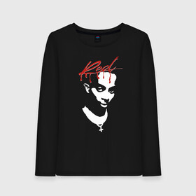 Женский лонгслив хлопок с принтом Playboi Carti Whole Lotta Red , 100% хлопок |  | carti | caty | lotta | merch | playboi | playboy | red | trap | whole | wlr | альбом | карти | мерч | новый | плейбой