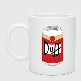 Кружка керамическая с принтом Duff Beer , керамика | объем — 330 мл, диаметр — 80 мм. Принт наносится на бока кружки, можно сделать два разных изображения | beer | duff | simpsons | гомер | симпсоны