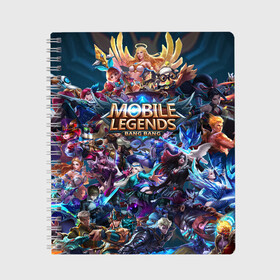 Тетрадь с принтом Mobile Legends (Z) , 100% бумага | 48 листов, плотность листов — 60 г/м2, плотность картонной обложки — 250 г/м2. Листы скреплены сбоку удобной пружинной спиралью. Уголки страниц и обложки скругленные. Цвет линий — светло-серый
 | 515 unite | bang bang | battle arena | moba | mobile legends | mobile legends bang bang | online battle arena