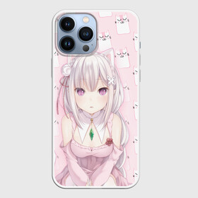 Чехол для iPhone 13 Pro Max с принтом Эмилия ,  |  | anime | emilia | re zero | re: zero kara hajimeru isekai seikatsu | re: жизнь с нуля в альтернативном мире | неко | ре зеро | эмилия