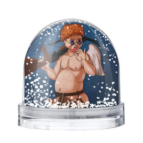 Снежный шар с принтом Купидон , Пластик | Изображение внутри шара печатается на глянцевой фотобумаге с двух сторон | купидон | любовь