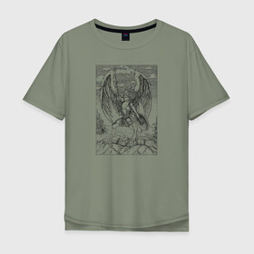 Мужская футболка хлопок Oversize с принтом Celestial , 100% хлопок | свободный крой, круглый ворот, “спинка” длиннее передней части | angel | celestial | fantasy | warrior | ангел | воительница | небесная | руны | средневековье | фэнтези