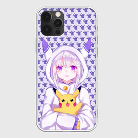 Чехол для iPhone 12 Pro Max с принтом Эмилия и Пикачу , Силикон |  | anime | emilia | pikachu | re zero | re: zero kara hajimeru isekai seikatsu | re: жизнь с нуля в альтернативном мире | пикачу | ре зеро | эмилия