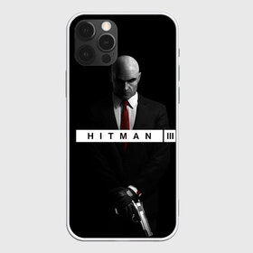 Чехол для iPhone 12 Pro Max с принтом Hitman 3 , Силикон |  | hitman | hitman 3 | hitman iii | красный | надпись | хитман | хитман 3
