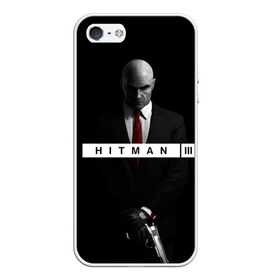 Чехол для iPhone 5/5S матовый с принтом Hitman 3 , Силикон | Область печати: задняя сторона чехла, без боковых панелей | hitman | hitman 3 | hitman iii | красный | надпись | хитман | хитман 3