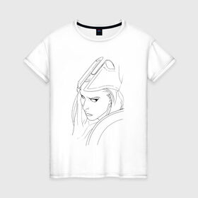 Женская футболка хлопок с принтом Warrior woman , 100% хлопок | прямой крой, круглый вырез горловины, длина до линии бедер, слегка спущенное плечо | fantasy | warrior | античность | воительница | доспехи | фэнтези