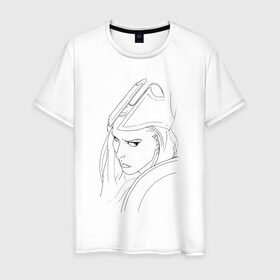 Мужская футболка хлопок с принтом Warrior woman , 100% хлопок | прямой крой, круглый вырез горловины, длина до линии бедер, слегка спущенное плечо. | fantasy | warrior | античность | воительница | доспехи | фэнтези