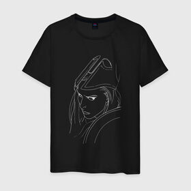 Мужская футболка хлопок с принтом Warrior woman black , 100% хлопок | прямой крой, круглый вырез горловины, длина до линии бедер, слегка спущенное плечо. | fantasy | warrior | античность | воительница | доспехи | фэнтези