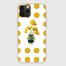 Чехол для iPhone 12 Pro Max с принтом Animal crossing - Isabelle , Силикон |  | animal crossing | isabelle | детский | желтый | игра | изабелла | изабель | компьютерный | кроссинг | монеты | персонаж | подарок | узор | энимал кросинг