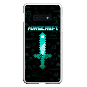 Чехол для Samsung S10E с принтом Minecraft , Силикон | Область печати: задняя сторона чехла, без боковых панелей | minecraft | алекс | белый | блоки | ведьма | взрывчатка | визера | волк | гаст | добывать | дракон | зеленый куб | зомби | игра | крафт | крипер | кубики | лошадка | майн | майнкрафт | манкрафт | овечка | оцелот