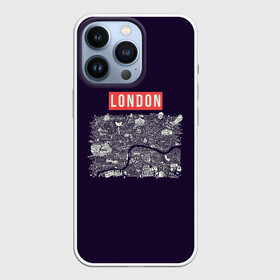 Чехол для iPhone 13 Pro с принтом LONDON ,  |  | london | англия | биг бен | великобритания | достопримечательности | карта | литературная карта | лондон | путешествия | твист | чарли чаплин | шерлок холмс | я люблю лондон