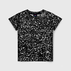 Детская футболка 3D с принтом Черно- белое , 100% гипоаллергенный полиэфир | прямой крой, круглый вырез горловины, длина до линии бедер, чуть спущенное плечо, ткань немного тянется | капли | краска | кружочки | минимализм | точки