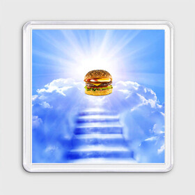 Магнит 55*55 с принтом Райский бургер , Пластик | Размер: 65*65 мм; Размер печати: 55*55 мм | food | hamburger | hot dog | ангел | блики | булка | булочка | бургер | бутерброд | вкусняшки | гамбургер | еда | котлета | лестница | лучи | небесный | небо | обжора | облака | пейзаж | природа | рай | сендвич