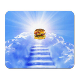 Коврик для мышки прямоугольный с принтом Райский бургер , натуральный каучук | размер 230 х 185 мм; запечатка лицевой стороны | Тематика изображения на принте: food | hamburger | hot dog | ангел | блики | булка | булочка | бургер | бутерброд | вкусняшки | гамбургер | еда | котлета | лестница | лучи | небесный | небо | обжора | облака | пейзаж | природа | рай | сендвич
