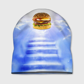 Шапка 3D с принтом Райский бургер , 100% полиэстер | универсальный размер, печать по всей поверхности изделия | Тематика изображения на принте: food | hamburger | hot dog | ангел | блики | булка | булочка | бургер | бутерброд | вкусняшки | гамбургер | еда | котлета | лестница | лучи | небесный | небо | обжора | облака | пейзаж | природа | рай | сендвич