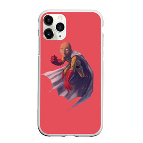 Чехол для iPhone 11 Pro Max матовый с принтом Сайтама One Punch Man , Силикон |  | Тематика изображения на принте: anime | one punch man | аниме | анимэ | бэнг | ван панч мэн | ванпанчмен | генос | кинг | сайтама | соник | супер герой | торнадо | уан панч мен