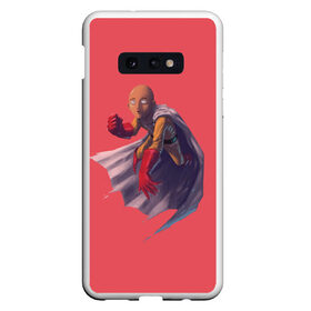 Чехол для Samsung S10E с принтом Сайтама One Punch Man , Силикон | Область печати: задняя сторона чехла, без боковых панелей | Тематика изображения на принте: anime | one punch man | аниме | анимэ | бэнг | ван панч мэн | ванпанчмен | генос | кинг | сайтама | соник | супер герой | торнадо | уан панч мен