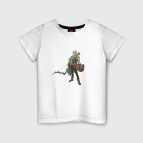 Детская футболка хлопок с принтом Лучник , 100% хлопок | круглый вырез горловины, полуприлегающий силуэт, длина до линии бедер | лук | лучник | парень | странник | фэнтези | эльф