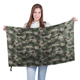Флаг 3D с принтом Классический камуфляж , 100% полиэстер | плотность ткани — 95 г/м2, размер — 67 х 109 см. Принт наносится с одной стороны | 23 февраля | армия | военная | зелень | камуфляж | листья | маскировка | осень | охота | паттерн | рыбалка | солдат | текстуры