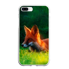 Чехол для iPhone 7Plus/8 Plus матовый с принтом Рыжая лиса , Силикон | Область печати: задняя сторона чехла, без боковых панелей | Тематика изображения на принте: fox | foxy | животное | звери | лиса | лисенок | лисичка | милая | рыжая | фокс