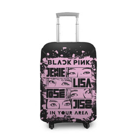 Чехол для чемодана 3D с принтом BLACKPINK , 86% полиэфир, 14% спандекс | двустороннее нанесение принта, прорези для ручек и колес | black pink | blackpink | k pop | блэкпинк | дженни | джису | к поп | лиса | розэ