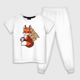 Детская пижама хлопок с принтом Fox , 100% хлопок |  брюки и футболка прямого кроя, без карманов, на брюках мягкая резинка на поясе и по низу штанин
 | 1 годик | love | дети | детские | любовь | малыш | малыши | ребенок