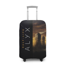 Чехол для чемодана 3D с принтом Half-Life Alyx , 86% полиэфир, 14% спандекс | двустороннее нанесение принта, прорези для ручек и колес | half life | half life alyx | аликс | апокалипсис | город | игра | игроман | компьютерная | подарок | пост апокалипсис | халф лайф | шутер
