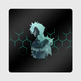 Магнит виниловый Квадрат с принтом Final Fantasy VII Remake , полимерный материал с магнитным слоем | размер 9*9 см, закругленные углы | final fantasy | final fantasy vii remake | герой | игра | компьютерная | подарок | ремейк | силуэт | синяя | узор | файнл фэнтези
